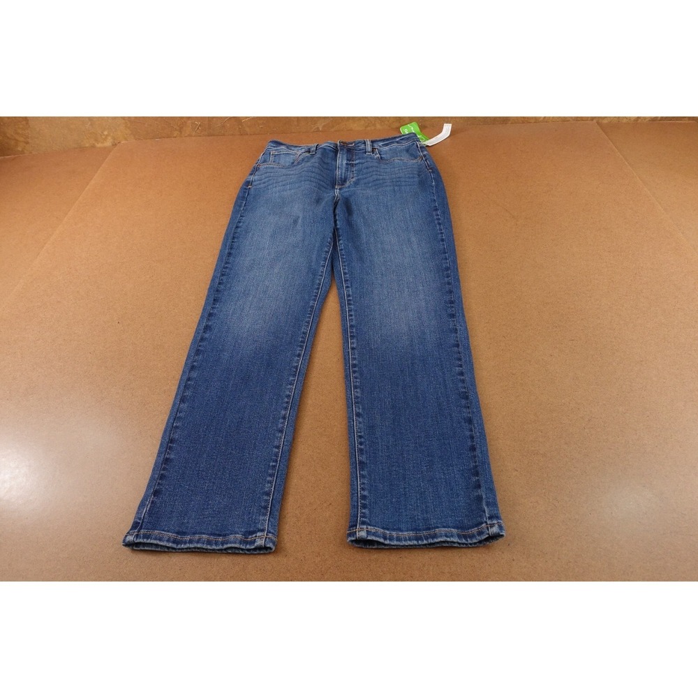 Venus Womens Size 6 Medium Wash Denim High Rise Audrey Straight Leg Jeans NWT